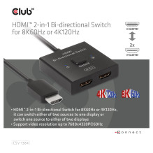 CLUB3D CSV-1384 KVM jungiklis CLUB3D CSV-1384 KVM jungiklis