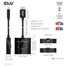 CLUB3D CSV-1384 KVM jungiklis CLUB3D CSV-1384 KVM jungiklis