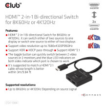 CLUB3D CSV-1384 KVM jungiklis CLUB3D CSV-1384 KVM jungiklis