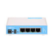 MikroTik hAP lite WiFi maršrutizatorius, RB941-2nD, 2.4GHz, 4x RJ45 100Mb / s