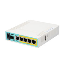 MikroTik hEX PoE maršrutizatorius, 5x RJ45 1000Mb /s, 1x SFP, 1x USB