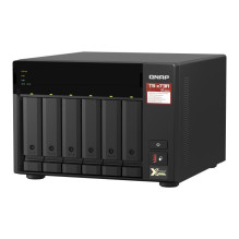 Network Access Storage - QNAP TS-673A NAS Tower Ryzen V1500B 8GB DDR4 0TB Black