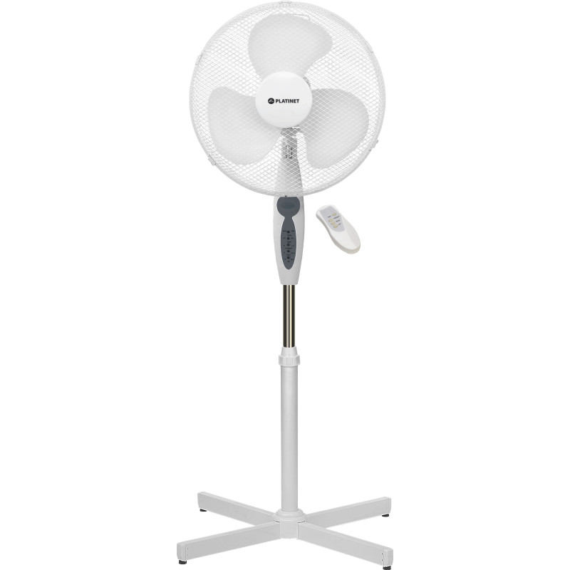 Grindinis Ventiliatorius - Platinet 16" Baltas 44749, 40 W, 120 cm, 3 Greičiai, Laikmatis 7,5 Valandos
