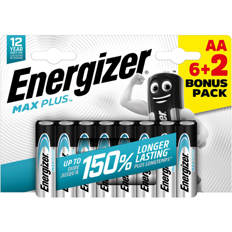 Šarminė Baterija - Energizer Max Plus AA LR6 8 Vnt.
