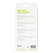 USB Sieninis Įkroviklis - D-Fruit DF125 20 W USB-C Įkroviklis