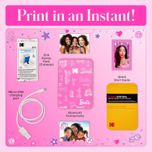 Nuotraukų Spausdintuvas - Kodak Step Slim 2 Barbie Edition 2 × 3 Colių Lipnių Nuotraukų Spausdintuvas