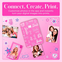 Nuotraukų Spausdintuvas - Kodak Step Slim 2 Barbie Edition 2 × 3 Colių Lipnių Nuotraukų Spausdintuvas