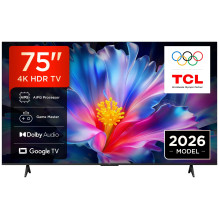 TV Set, TCL, 75 ", 4K Ultra HD, 3840 x 2160 pixels, Flat, 16:9, QLED, 75P6L