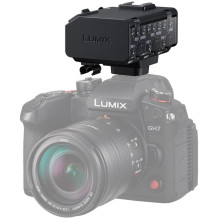 Fotoaparato Garso Adapteris - Panasonic DMW-XLR2 XLR Mikrofono Adapteris, 2 XLR Įvestys, 3,5 mm Stereo Įvestis, 48 V, 96