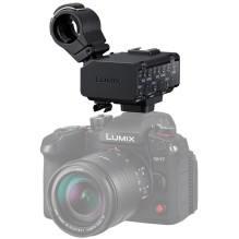 Fotoaparato Garso Adapteris - Panasonic DMW-XLR2 XLR Mikrofono Adapteris, 2 XLR Įvestys, 3,5 mm Stereo Įvestis, 48 V, 96