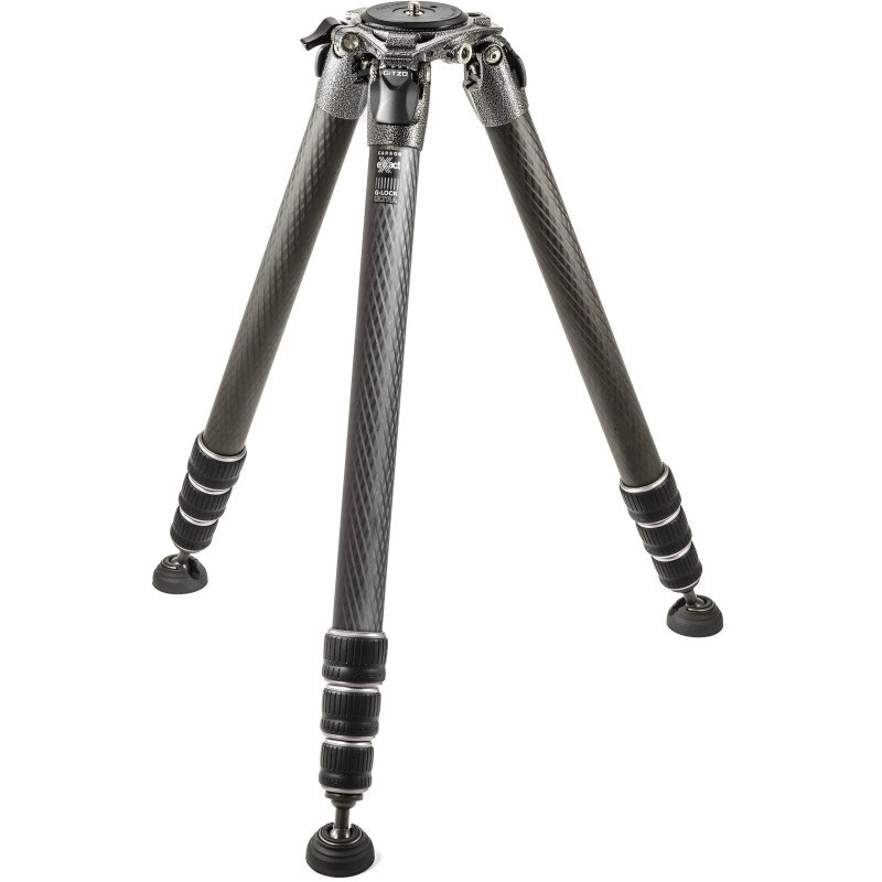 Trikojis - Gitzo GT4543LS Systematic, 4 serija, 4 sekcijų anglies pluošto, plokščia viršūnė