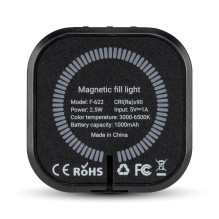 LED Lempa - D-Fruit DF622 Magnetinė USB-C LED Lempa, 3 Spalvų Temperatūros, 5 Ryškumo Lygiai, 360° Pasukimas, Pilka