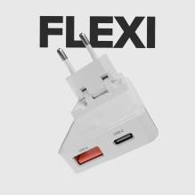 Sieninis Įkroviklis - SBS Flexi 20 W USB-C / USB Įkroviklis Sieninis Įkroviklis - SBS Flexi 20 W USB-C / USB Įkroviklis