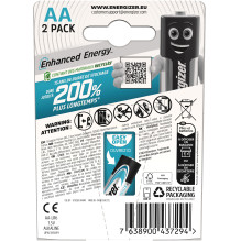AA Baterija - Energizer Max Plus AA LR6 CHP2 Šarminės Baterijos, 2 Vnt.