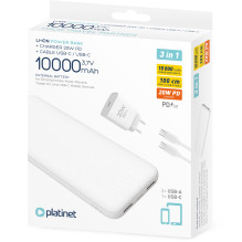 Išorinė Baterija - Platinet PMPB10SETW 10 000 mAh Balta Išorinė Baterija - Platinet PMPB10SETW 10 000 mAh Balta
