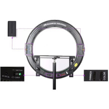 LED Žiedinė Lempa - Falcon Eyes DVR-512DVC Dviejų Spalvų 512 LED 49 cm 60° 15 V LED Žiedinė Lempa - Falcon Eyes DVR-512DVC Dviejų Spalvų 512 LED 49 cm 60° 15 V