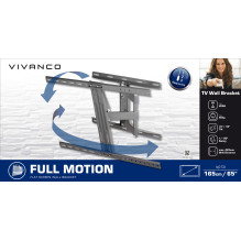 TV sieninis laikiklis - Vivanco Visiškai Judantis 65" 45 kg TV sieninis laikiklis - Vivanco Visiškai Judantis 65" 45 kg