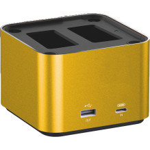Fotoaparato Baterijų Įkroviklis - Hähnel ProCube 3 Dvigubas Nikon Baterijų Įkroviklis, USB-C PD 3.0 30 W, LCD, AA Dėklas