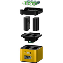 Fotoaparato Baterijų Įkroviklis - Hähnel ProCube 3 Dvigubas Nikon Baterijų Įkroviklis, USB-C PD 3.0 30 W, LCD, AA Dėklas