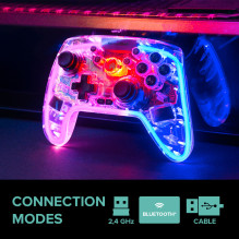 Belaidis žaidimų valdiklis - SpeedLink Rait NX RGB SL-650115-CR Skaidrus