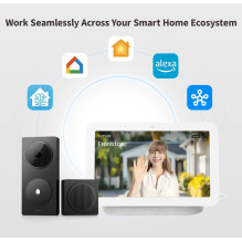 Durų skambučio kamera - Aqara Doorbell Camera Hub G410, Juoda