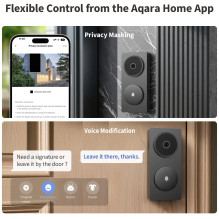 Durų skambučio kamera - Aqara Doorbell Camera Hub G410, Juoda