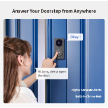 Durų skambučio kamera - Aqara Doorbell Camera Hub G410, Juoda