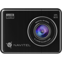 Automobilio Vaizdo Registratorius - Navitel R9 Dual 2 Kanalų Full HD, Sony STARVIS, GPS, Wi‑Fi, 500 mAh