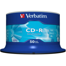 CD-R Diskas - Verbatim Extra Protection 700 MB 52x 50 Vnt. CD-R Diskas - Verbatim Extra Protection 700 MB 52x 50 Vnt.