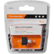 USB Adapteris - Vivanco 45234 MicroUSB Į USB-A OTG Adapteris