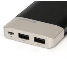 Išorinė Baterija - Platinet Leather 11 000 mAh 2,1 A 2xUSB, Juoda Išorinė Baterija - Platinet Leather 11 000 mAh 2,1 A 2xUSB, Juoda