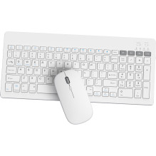 Belaidė Klaviatūra Ir Pelė - Omega OKM2658W US 2,4 GHz Bluetooth 5.0 USB-C 800 / 1200 / 1600 DPI