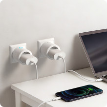 Išmanusis Kištukas - Aqara H2 EU SP-P05E Thread Zigbee 16 A 3 680 W LED