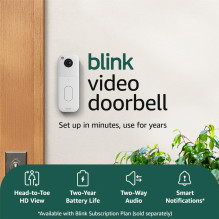 Vaizdo durų skambutis - Amazon Blink Video Doorbell 2 Baltas