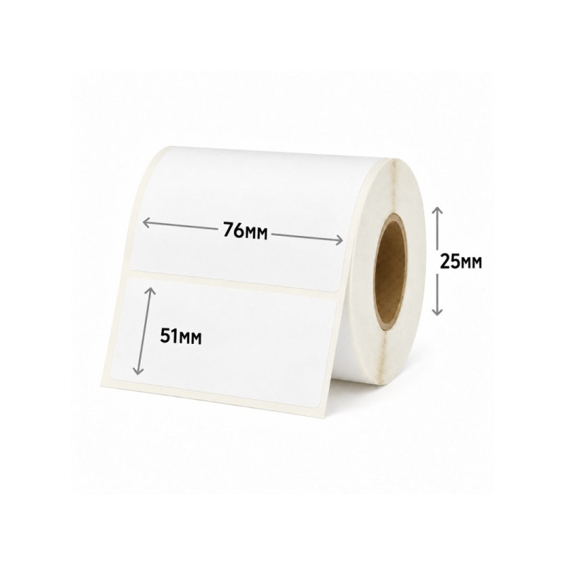 Analog. termo etiketės Zebra 76x51mm 1370vnt