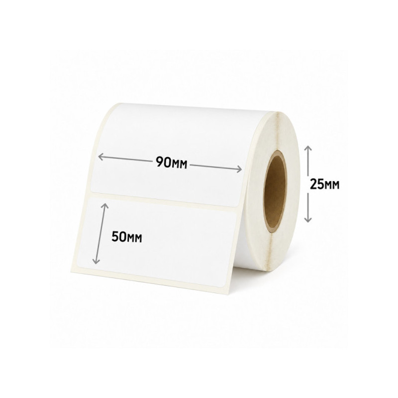 Analog. termo etiketės Zebra 90x50mm D25 1000vnt.
