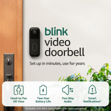 Vaizdo durų skambutis - Amazon Blink 2 Black Vaizdo durų skambutis - Amazon Blink 2 Black