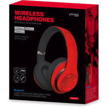 Belaidės ausinės - Omega Freestyle FH0916 Bluetooth 3.0 FM radijas MicroSD Raudonos