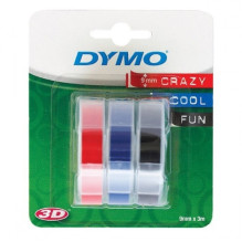 Reljefinių Etikečių Juosta - DYMO Reljefinė Juosta, 9 mm, 3 m, 3 Rulonai, Raudona, Mėlyna, Juoda Reljefinių Etikečių Juosta - DYMO Reljefinė Juosta, 9 mm, 3 m, 3 Rulonai, Raudona, Mėlyna, Juoda