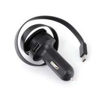 Automobilinis įkroviklis - Platinet 44652 2,4 A USB Su USB-C Laidu Automobilinis įkroviklis - Platinet 44652 2,4 A USB Su USB-C Laidu