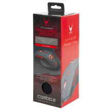 Žaidimų pelė - Omega Varr VSETMPX2 Pelės Rinkinys Su Pelės Kilimėliu, 6 Mygtukais, 1 000-3 200 DPI, LED