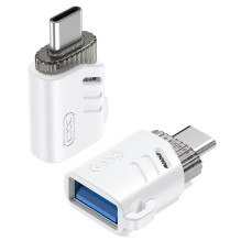 USB Adapteris - XO NB256B USB-USB-C OTG Adapteris Baltas