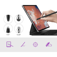 Rašiklis Liečiamiems Ekranams - Tech-Protect USP100 Juodas Rašiklis Liečiamiems Ekranams - Tech-Protect USP100 Juodas