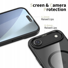 Telefono dėklas - Tech-Protect MagMat MagSafe Skirtas Apple iPhone 17 Air Juodas / Skaidrus