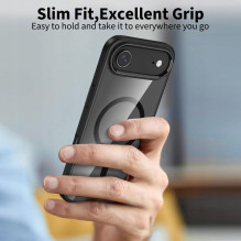 Telefono dėklas - Tech-Protect MagMat MagSafe Skirtas Apple iPhone 17 Air Juodas / Skaidrus