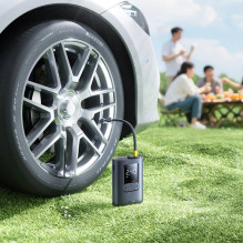 Oro Kompresorius - Baseus GoTrip VA1 Mini 5000 mAh Skaitmeninis Ekranas Juodas