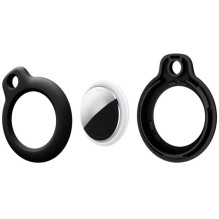 "AirTag" Dėklas - Tech-Protect Rough Apple AirTag, 4 Vnt., Juodas