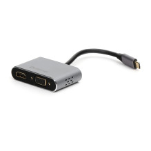Ekrano Adapteris - Platinet USB-C HDMI / VGA Adapteris 4K 30 Hz Ekrano Adapteris - Platinet USB-C HDMI / VGA Adapteris 4K 30 Hz