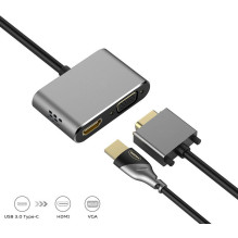 Ekrano Adapteris - Platinet USB-C HDMI / VGA Adapteris 4K 30 Hz Ekrano Adapteris - Platinet USB-C HDMI / VGA Adapteris 4K 30 Hz