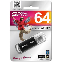 USB Atmintinė - Silicon Power Ultima II i-Series 64GB Juoda